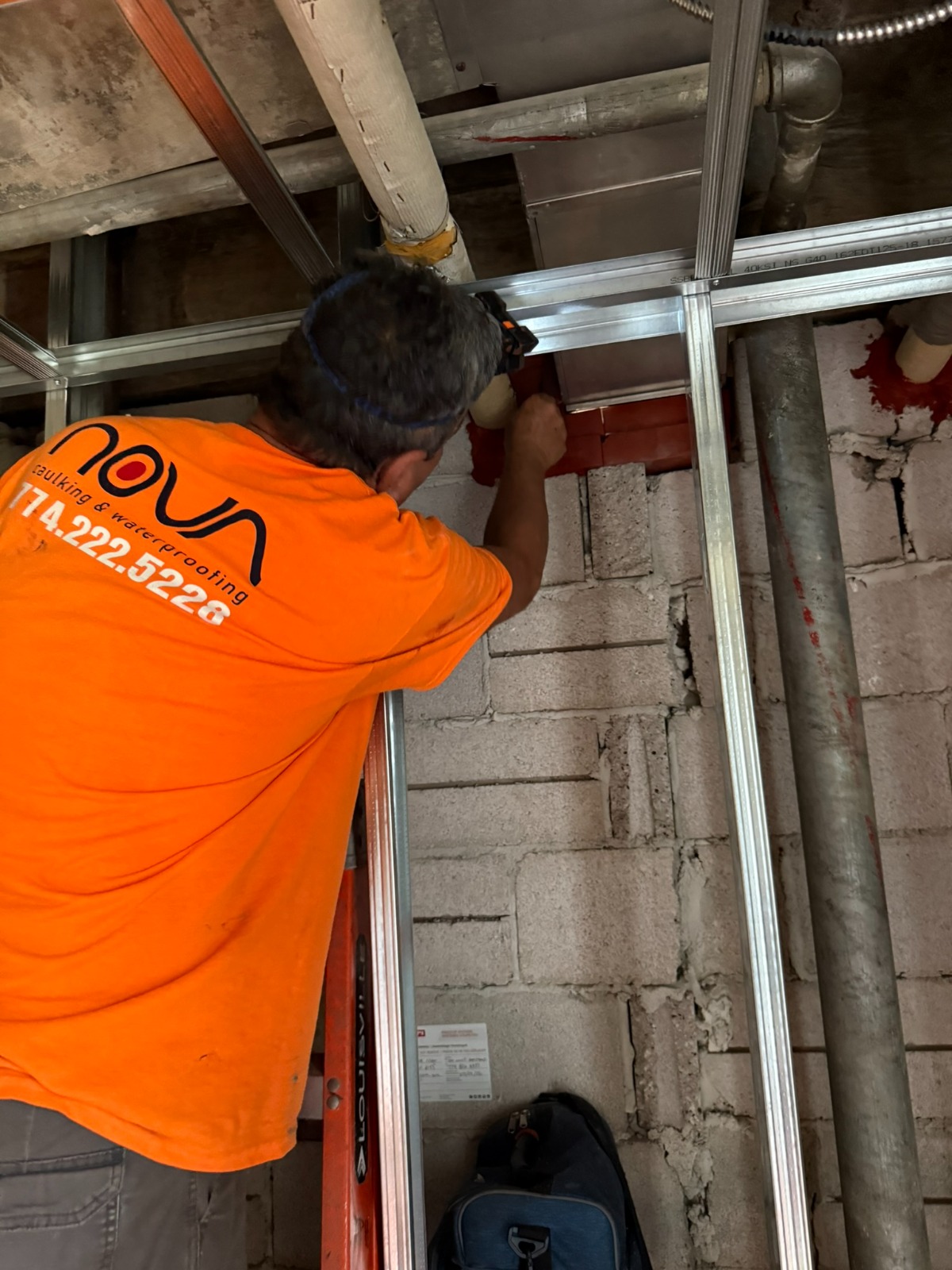 Fireproofing sealant project by Nova Caulking