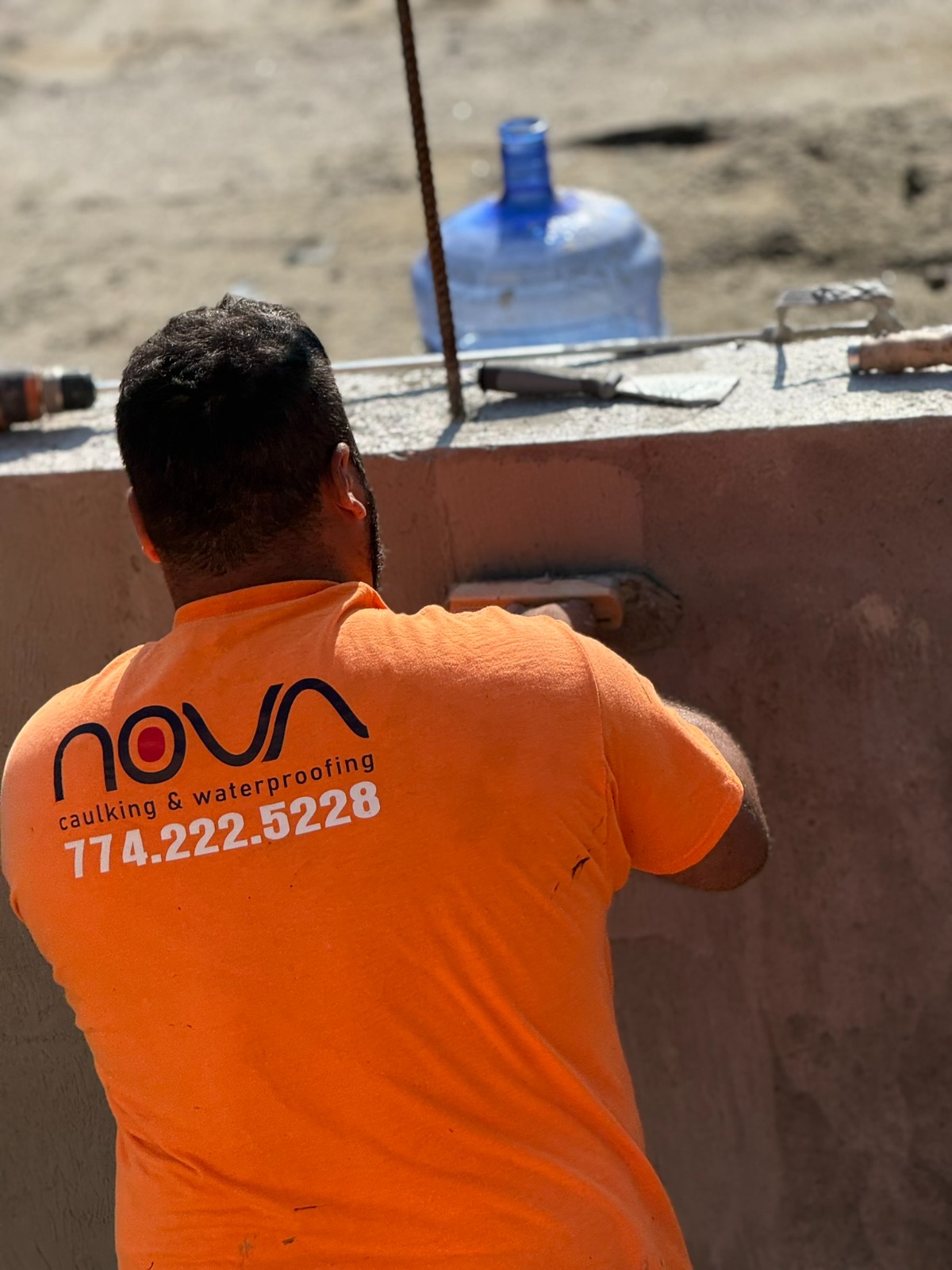 Elevator Waterproofing project by Nova Caulking